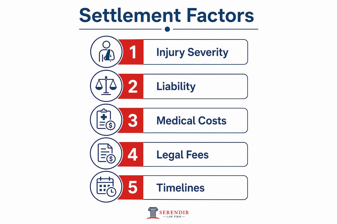 Infographic showing key factors affecting settlement