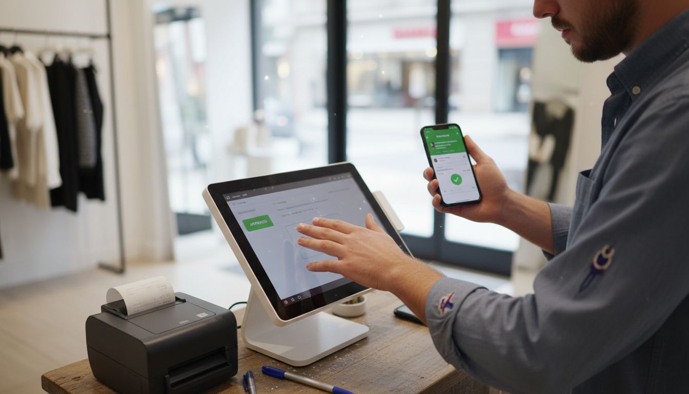 Retail assistant testing POS device integration