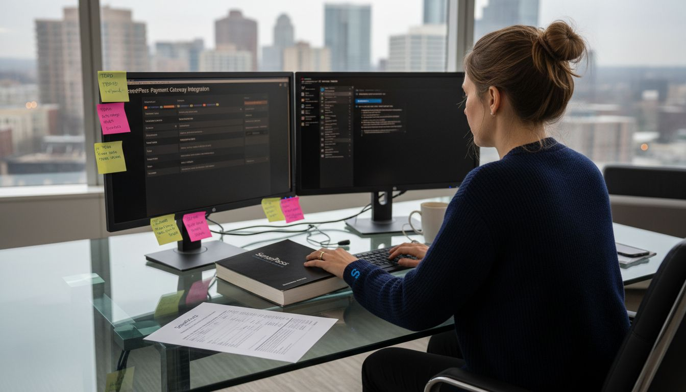 IT specialist configuring SensePass payment integration