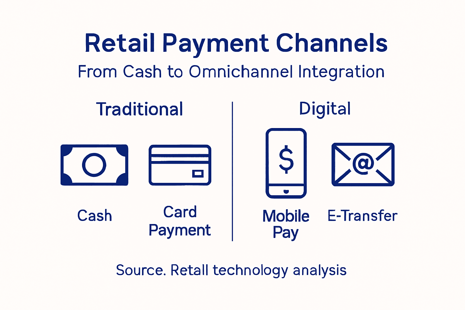 Infographic retail payment channels and integration