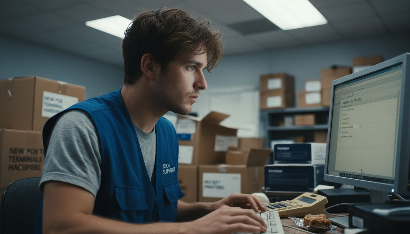 Employee configuring payment platform settings