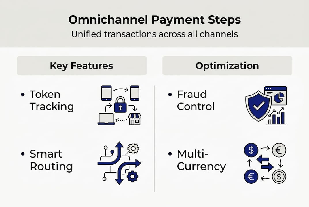 Infographic on omnichannel payment key steps