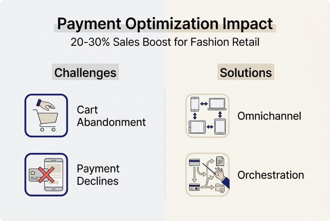 Infographic on fashion retail payment optimization