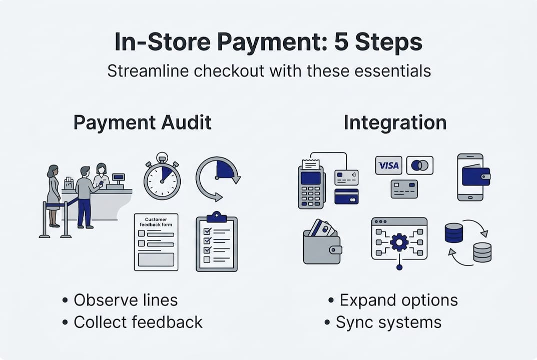 Infographic showing five payment improvement steps