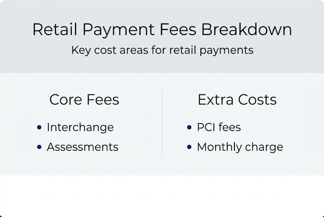 Infographic of core fees and extra costs