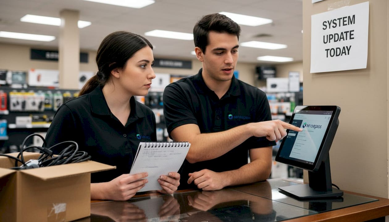 Retail staff training on payment terminal