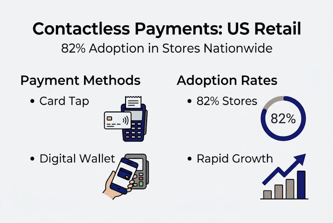 Infographic showing payment adoption and types