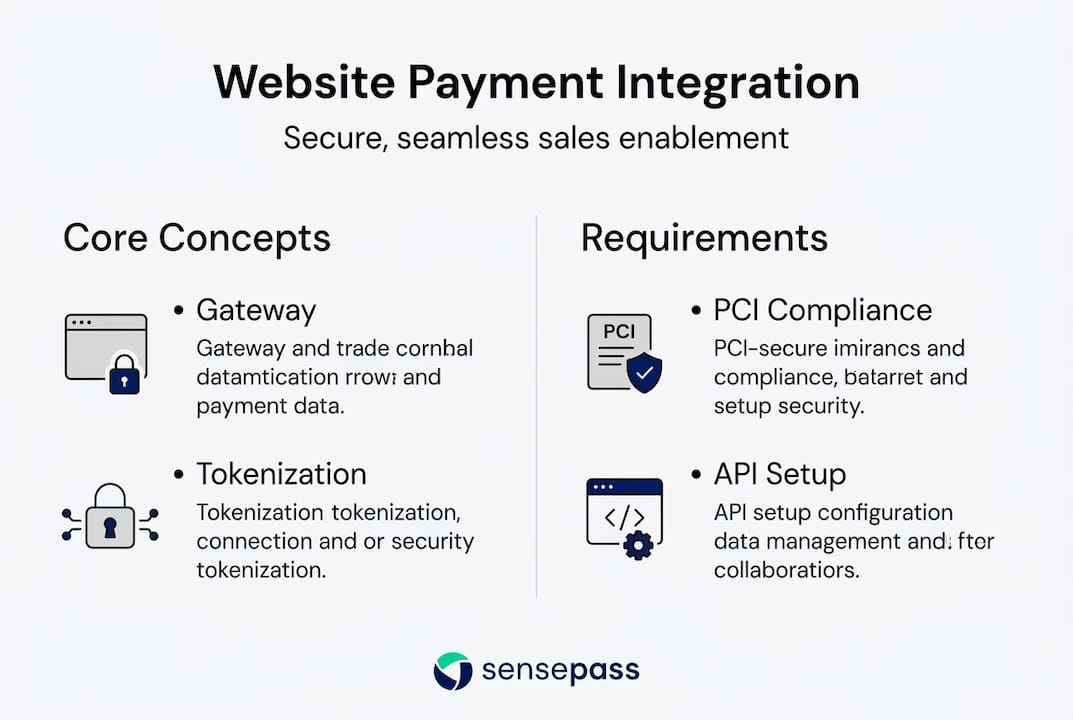 Infographic explaining payment integration basics