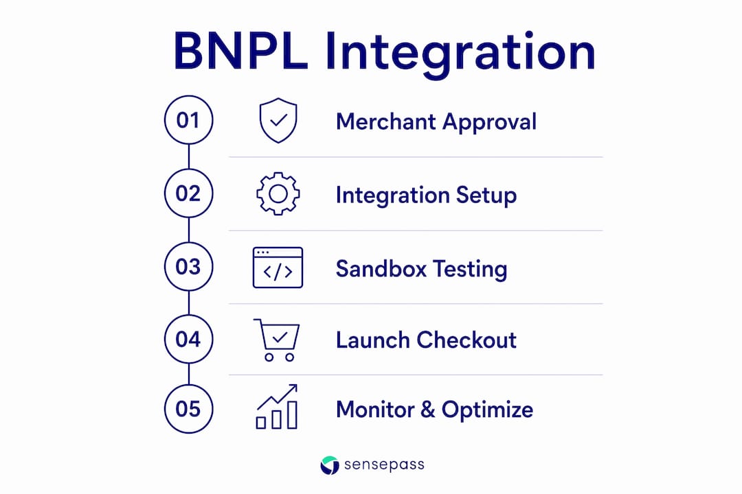Visual steps for integrating BNPL in retail