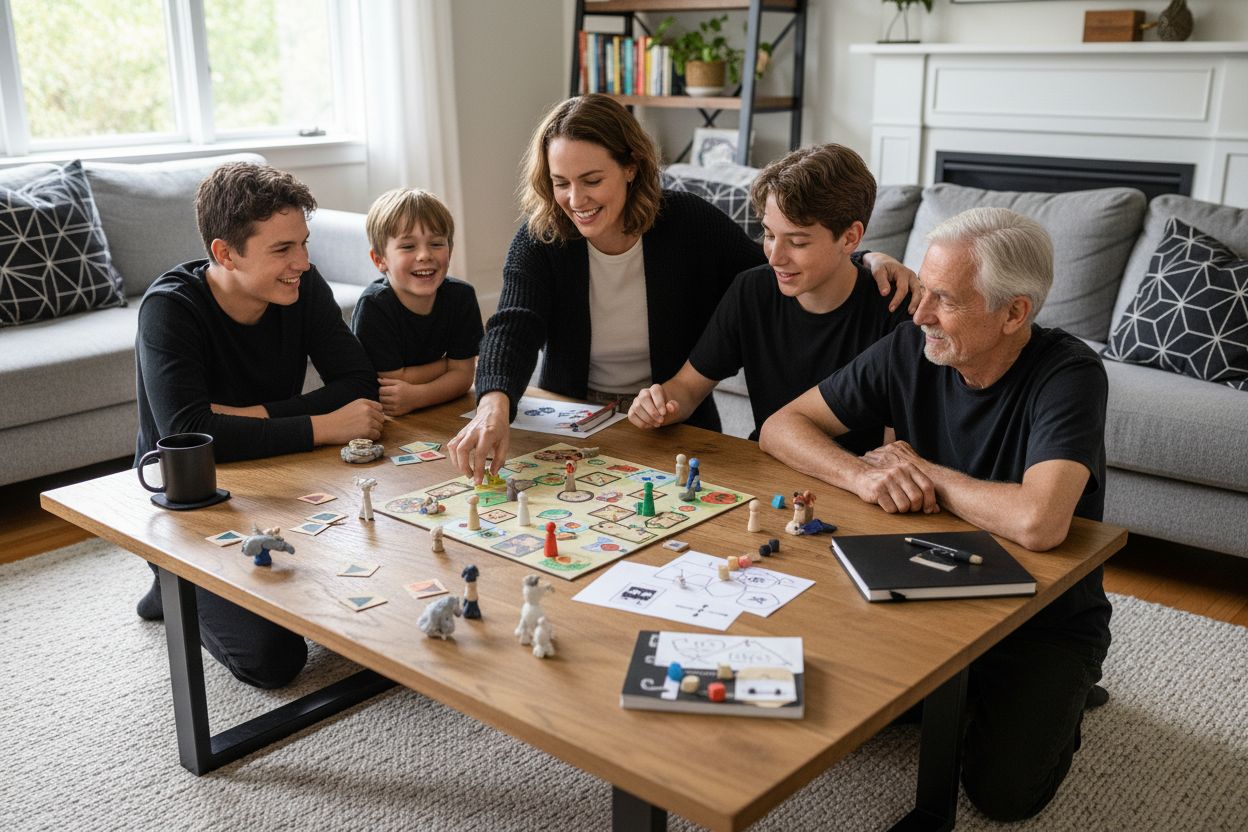 zelfgemaakt spel samen groep