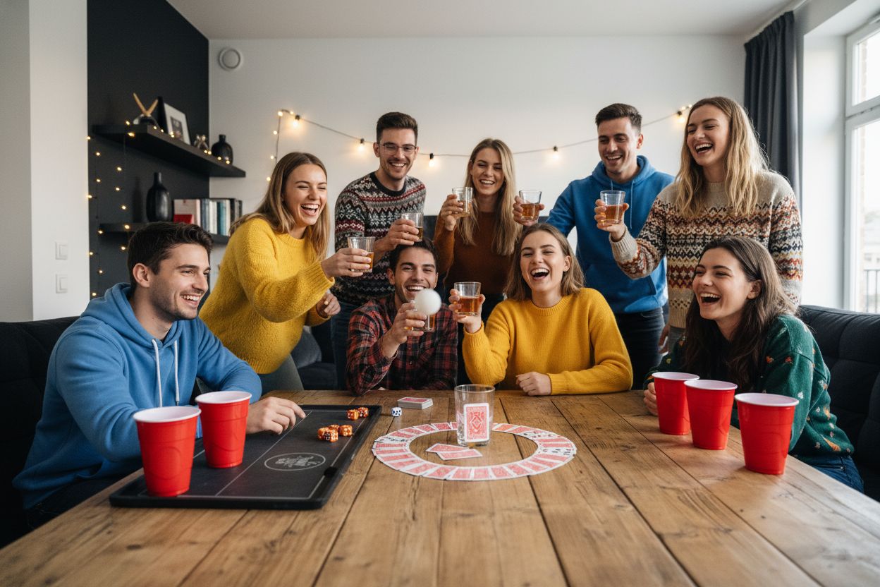 drankspelletjes feestje vrienden