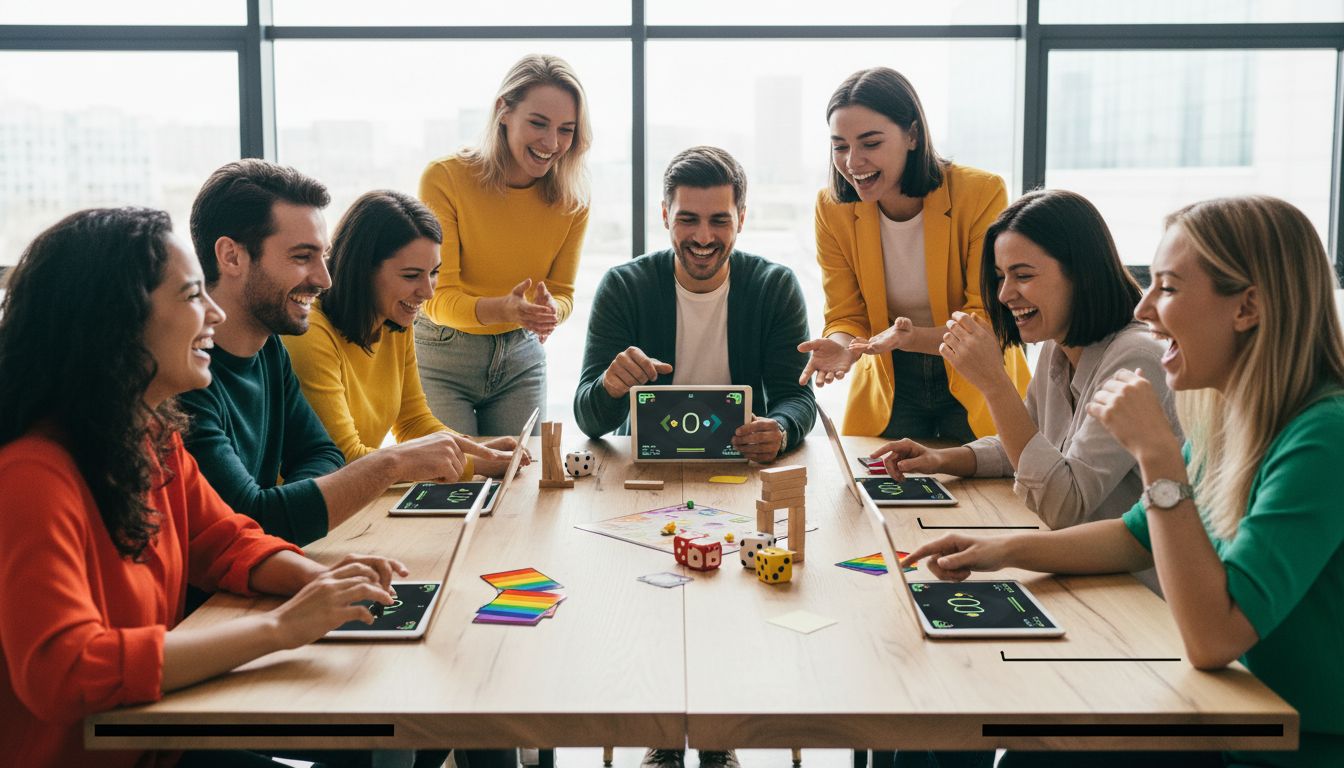 professioneel groepsspel team