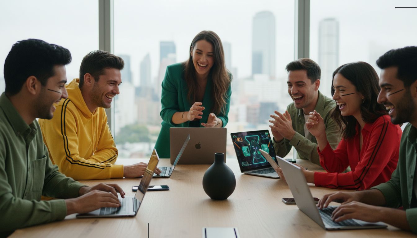 kantoor groepsspel modern