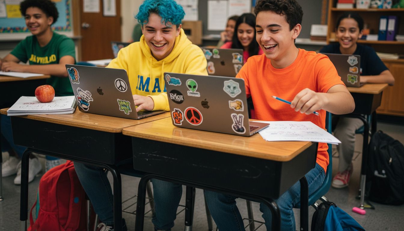 Students using digital games for learning