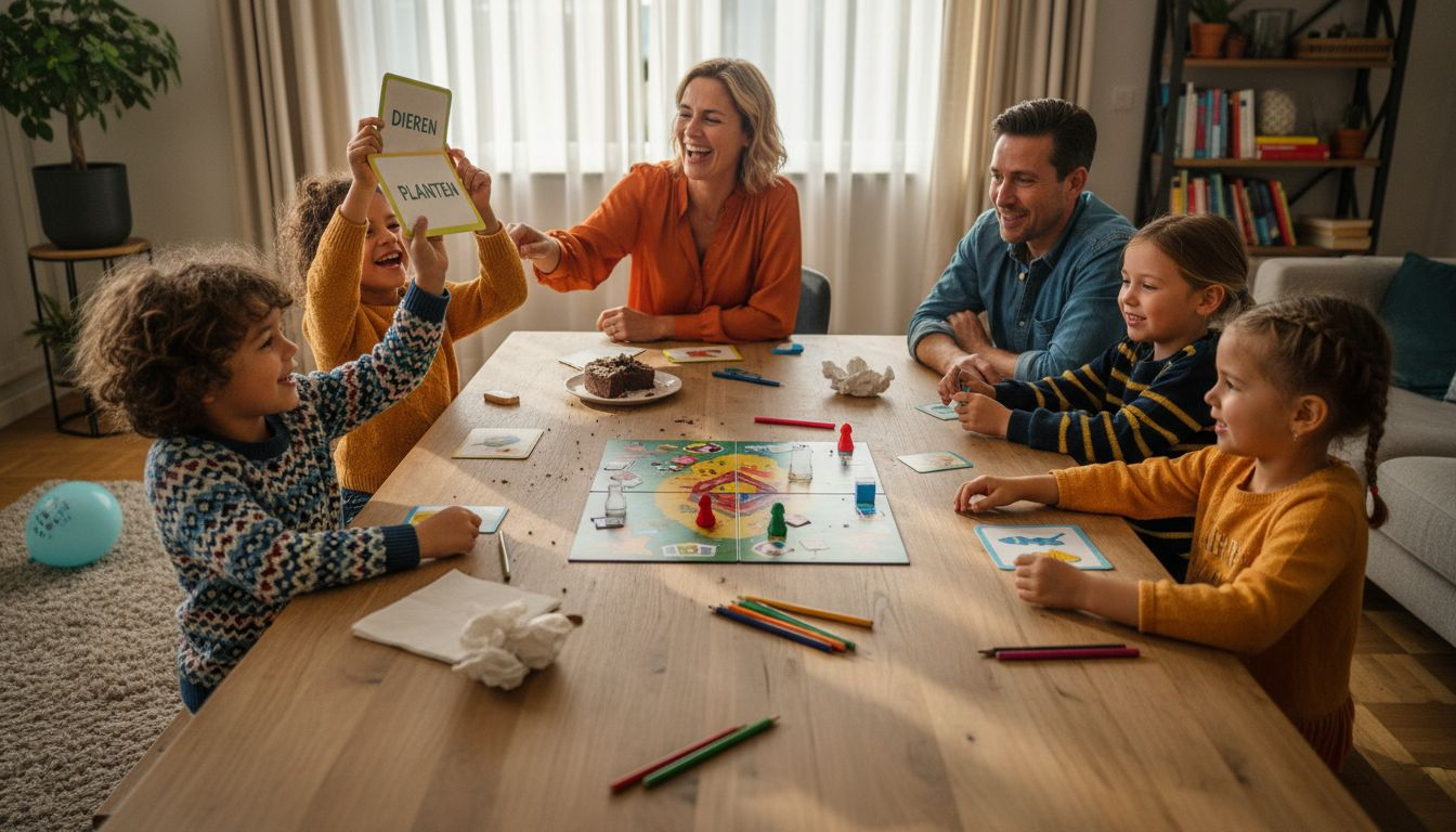 Tijdens het feest gaan de aanwezigen samen aan de slag met een leerzaam spel.