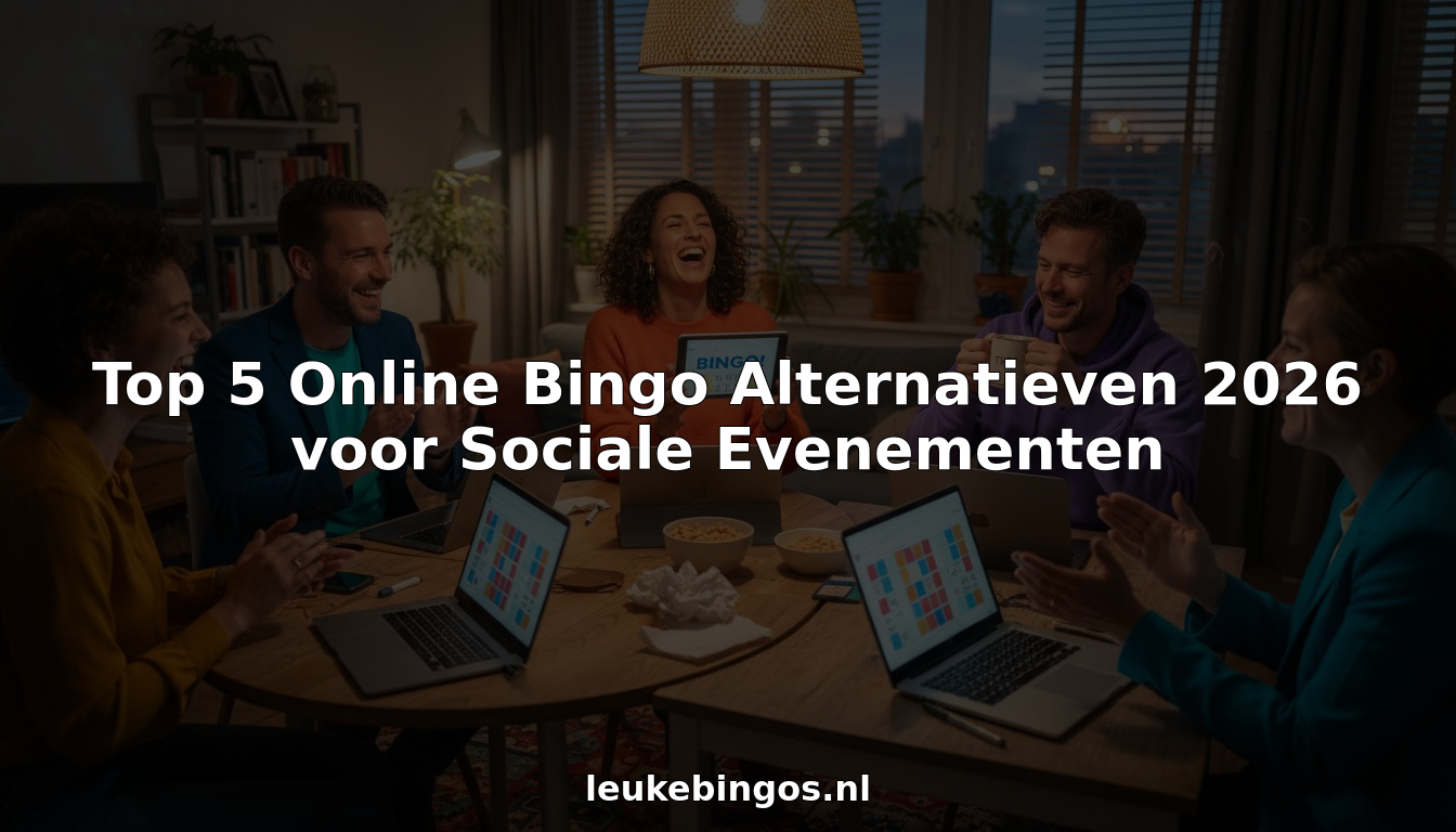 Collega’s organiseren een online bingospel in het appartement