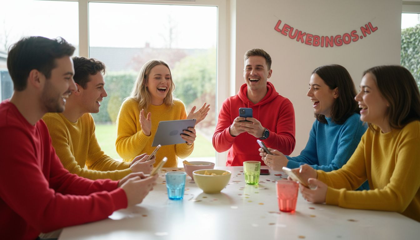 Thuis achter zijn laptop geniet een man van een potje online bingo.