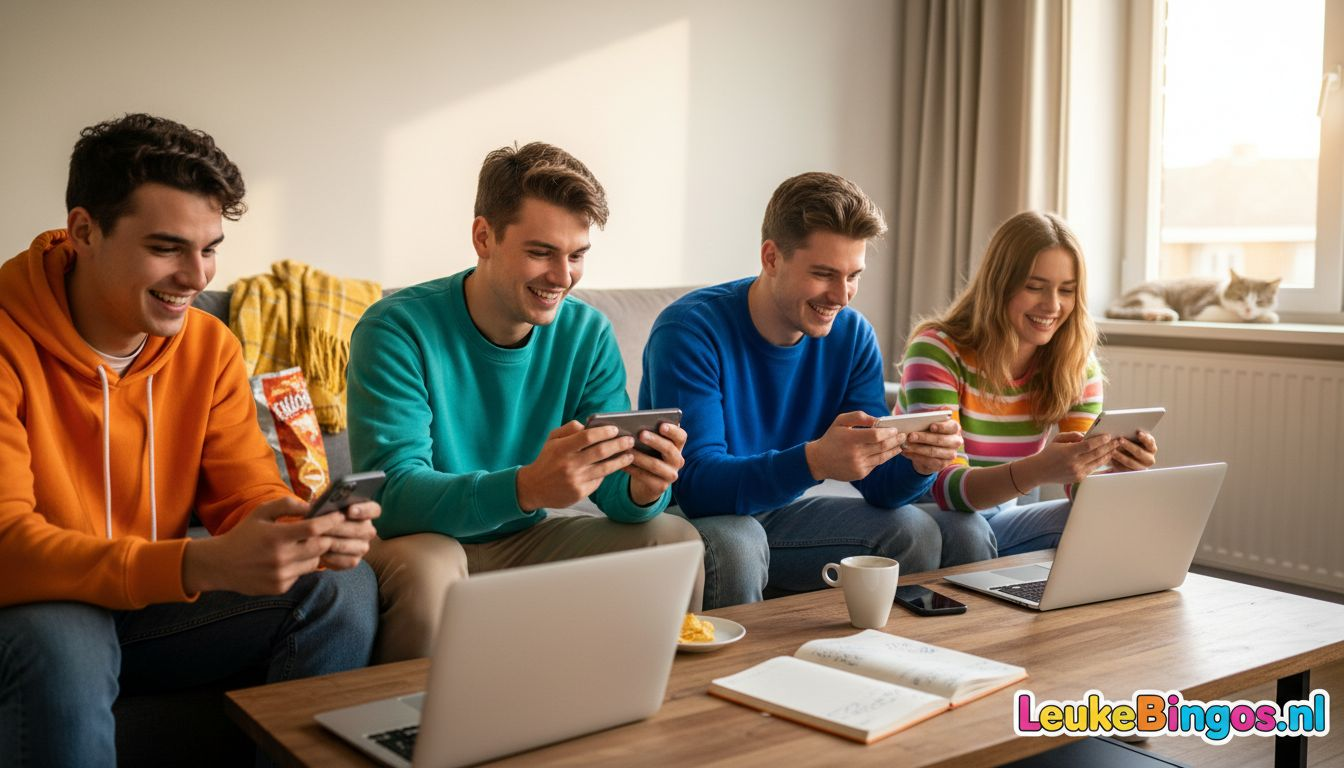 Veel twintigers en jonge volwassenen spreken samen af om online spelletjes te doen.