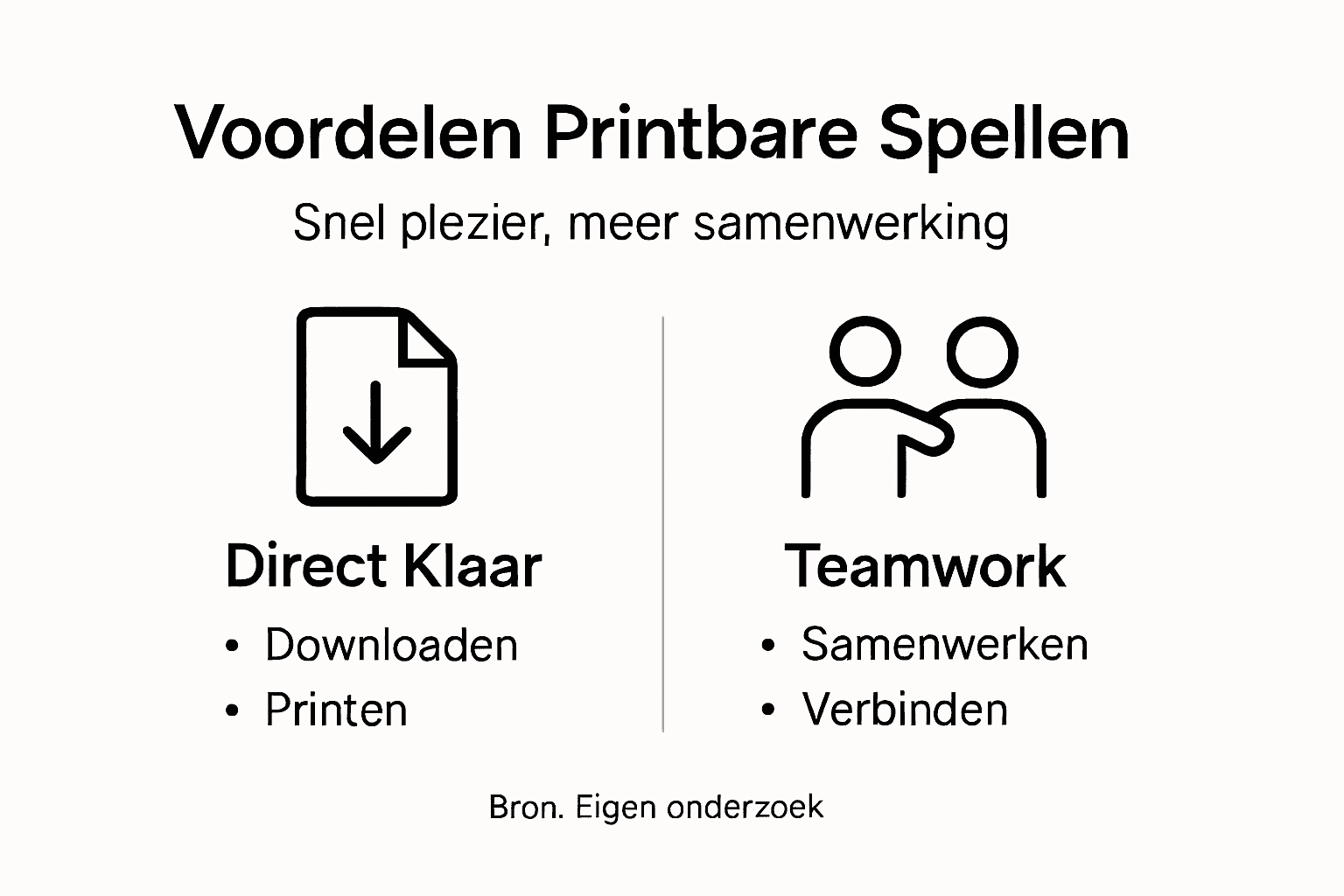 Overzicht: de pluspunten van printbare spellen