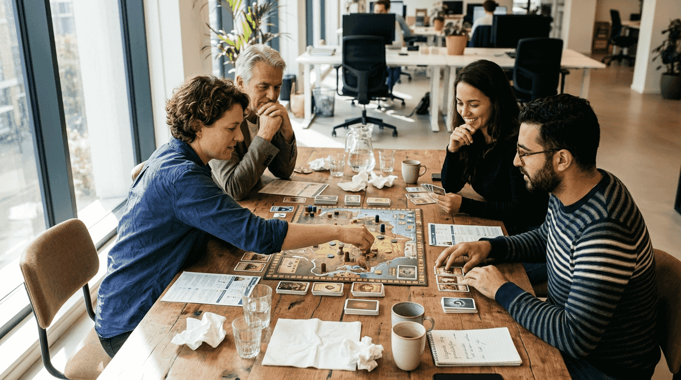 Samen met collega’s een bordspel ontwikkelen