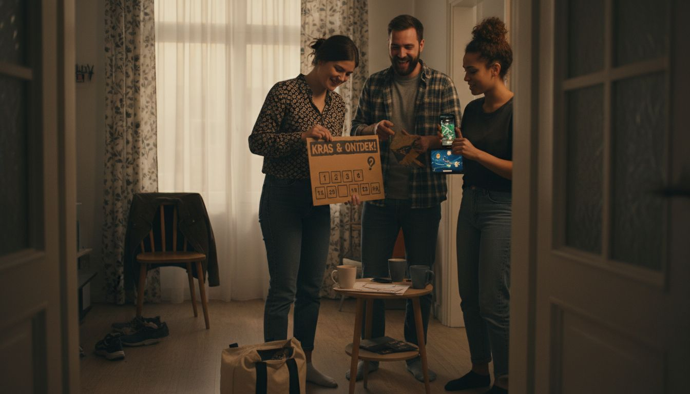 Bij aankomst worden de gasten verrast met een vrolijke uitnodiging.