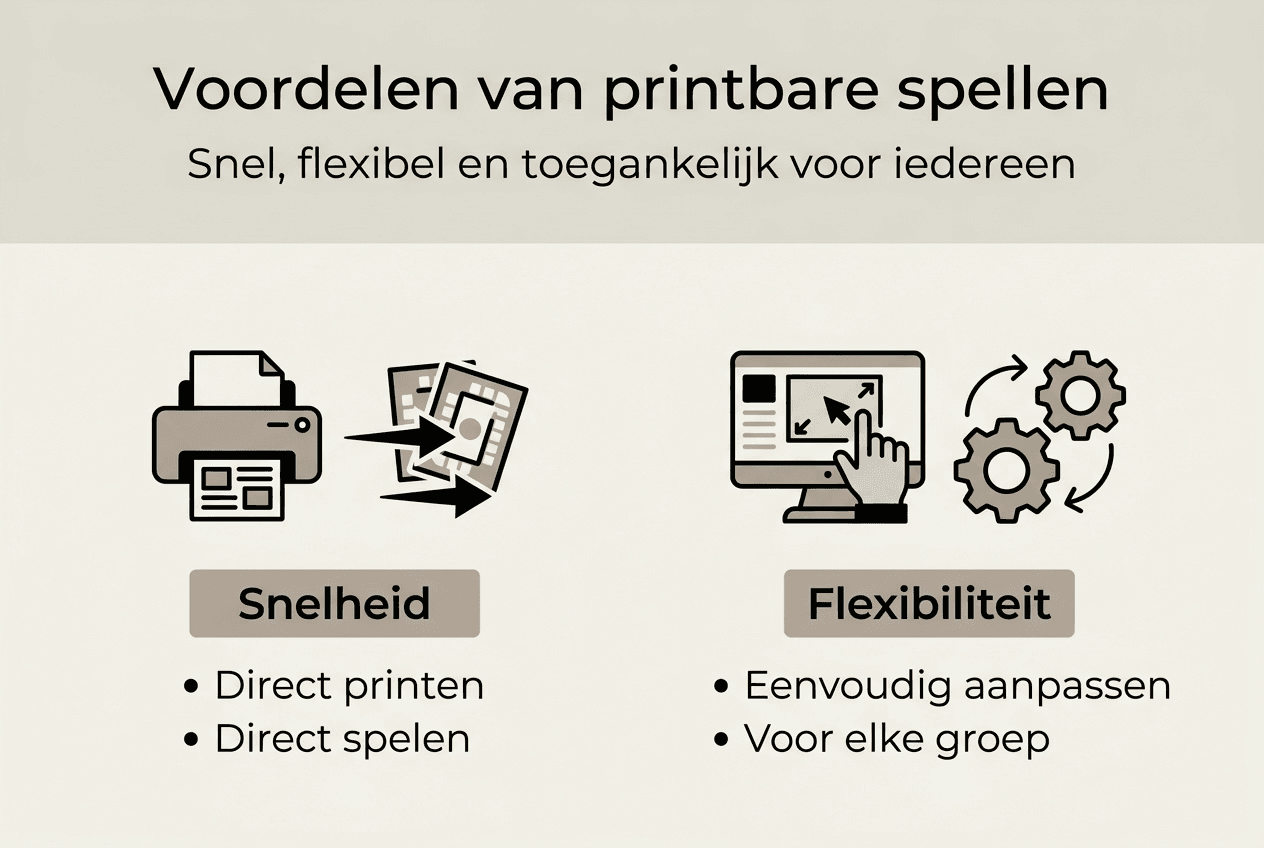 Infographic: De voordelen van printbare spellen in één oogopslag