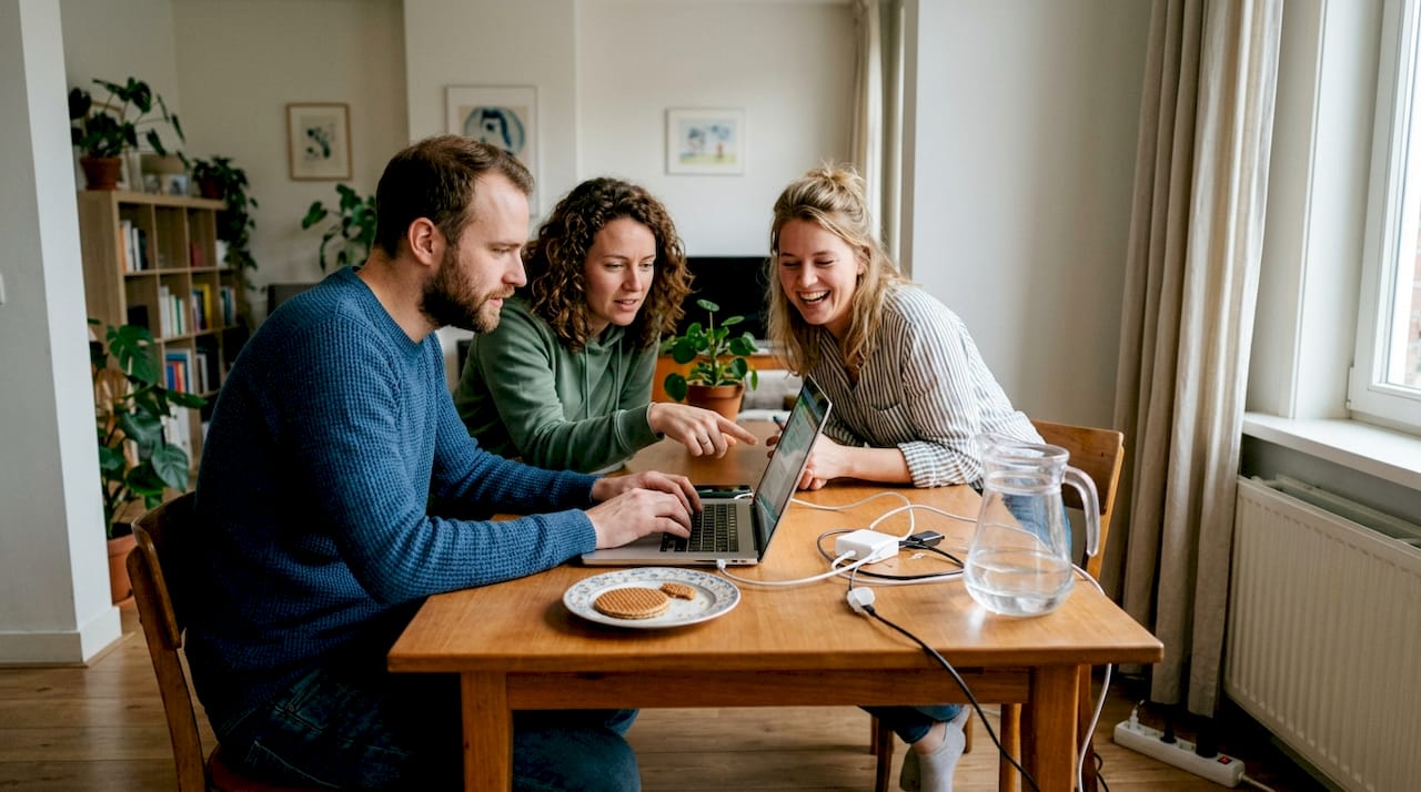 Samen met vrienden een online escape room spelen vanuit huis