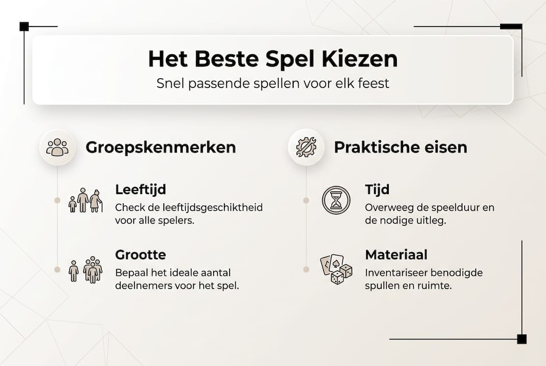 Infographic: Waar let je op bij het kiezen van een spel voor een feestje?
