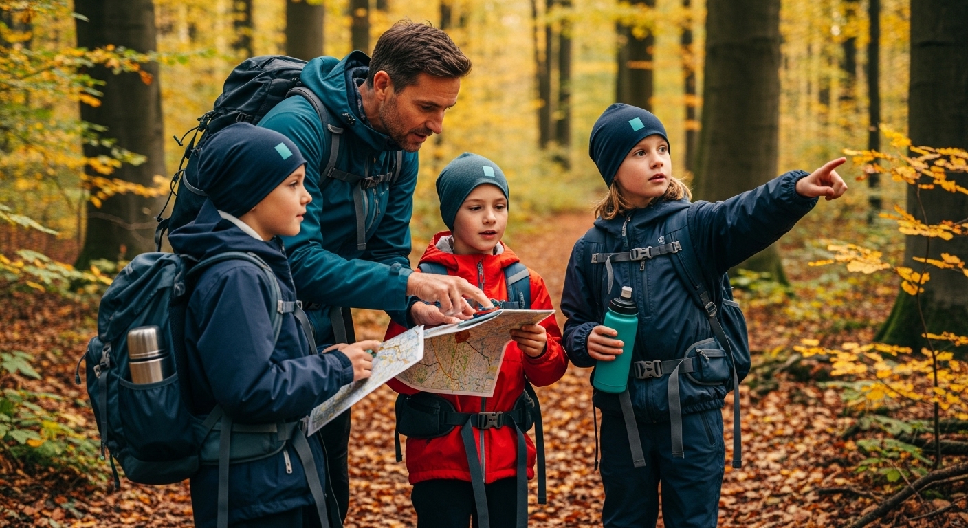 efterår natur familie aktivitet
