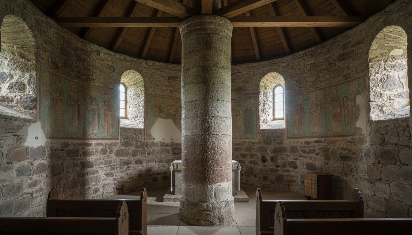 interiør rundkirke Danmark