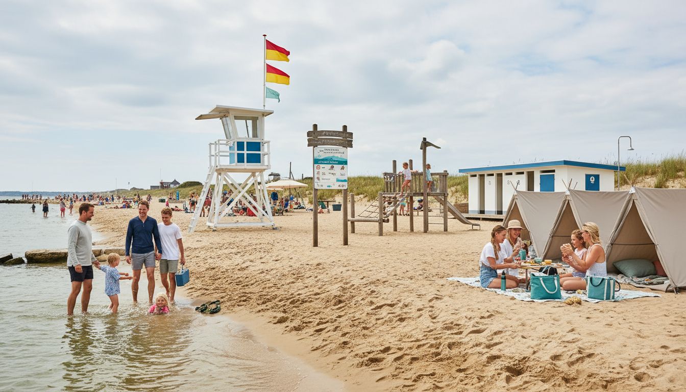 familievenlig strand Danmark