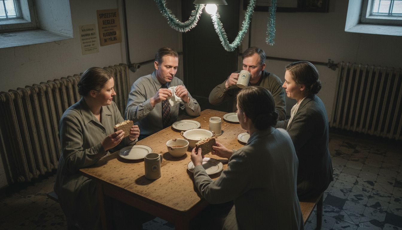 Julefrokost på en dansk arbejdsplads i 1940’erne