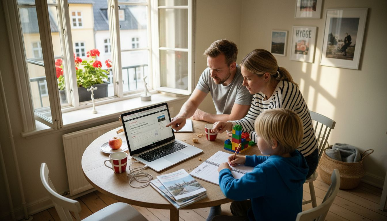 Dansk familie ser nærmere på mulighederne for fleksible billetter