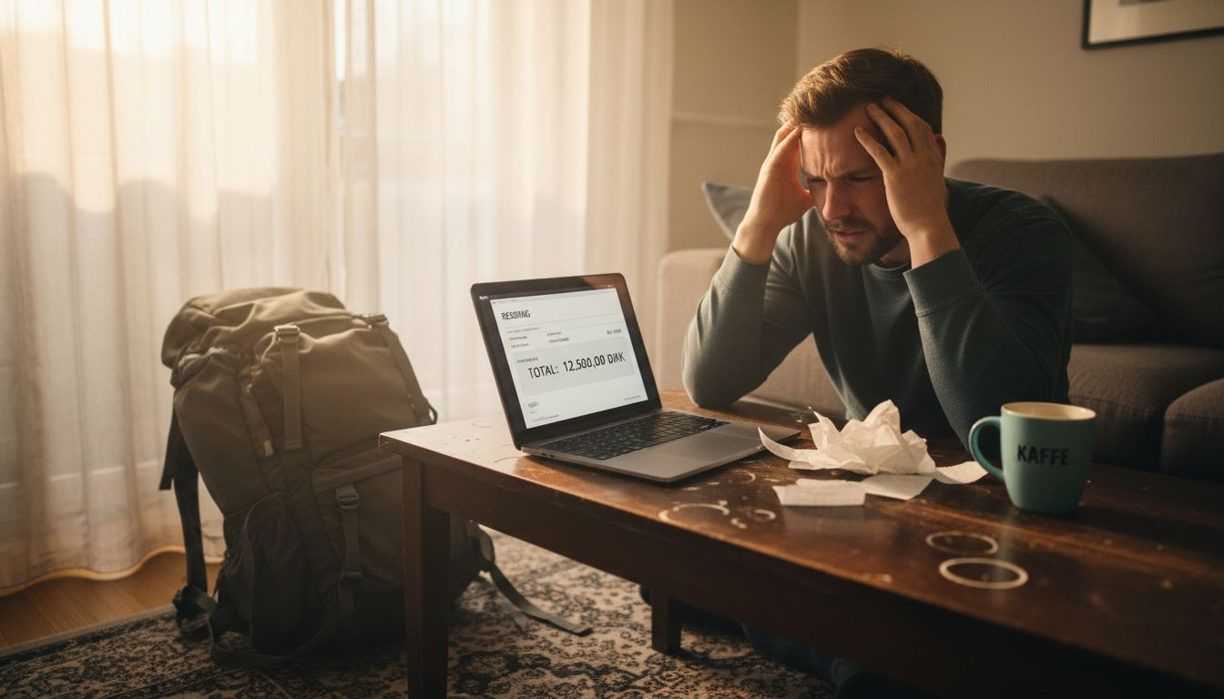 Mand gennemgår skjulte gebyrer på flybilletter