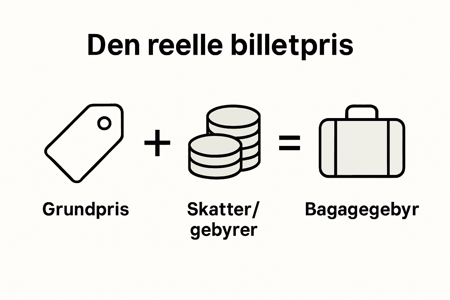 Grafik: Sådan er prisen på din flybillet sammensat