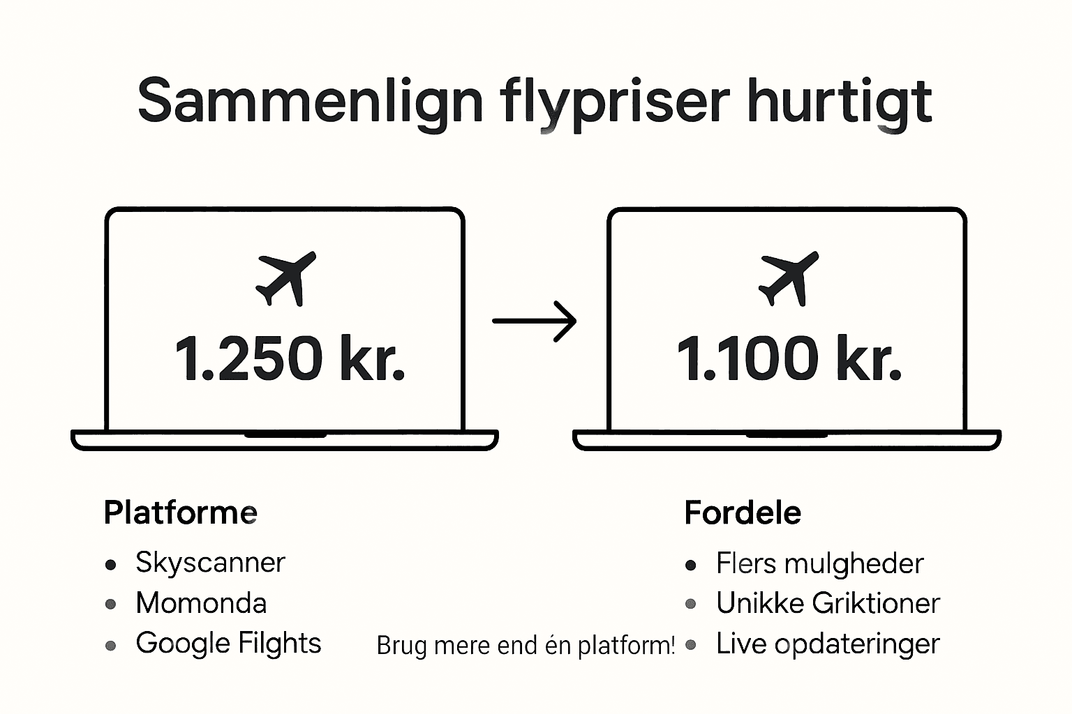 Grafisk oversigt: Sådan får du overblik over flypriserne
