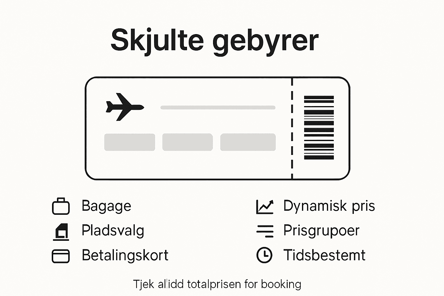 Grafisk oversigt: Sådan fastsættes flypriser og gebyrer