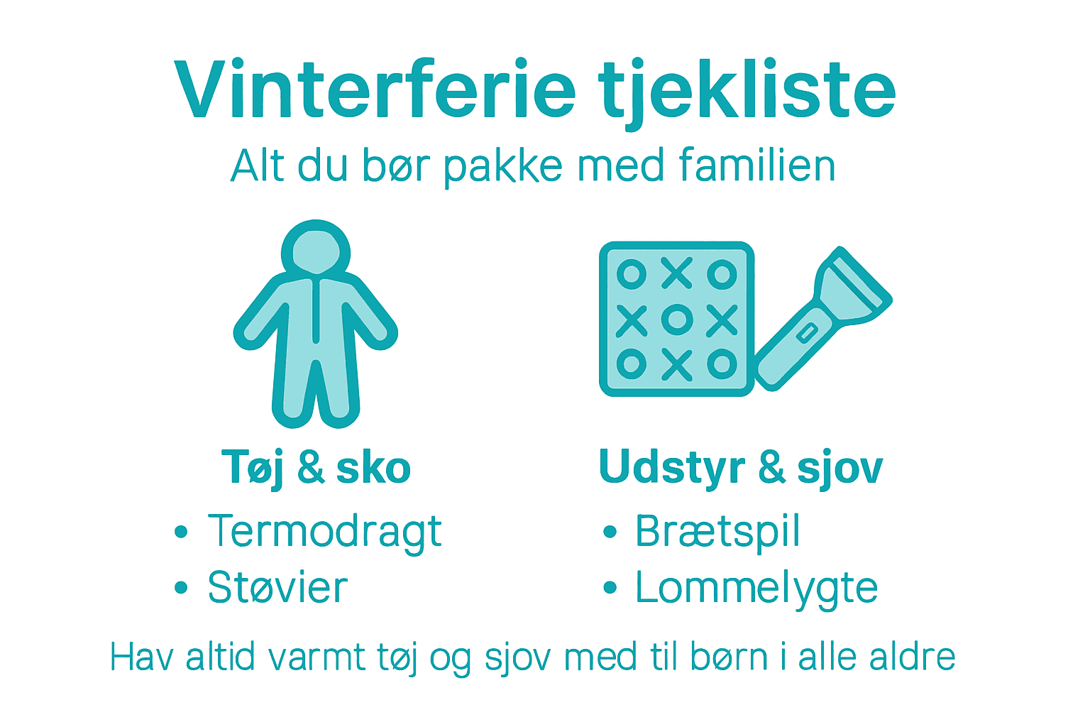 Infografik: Huskeliste til vinterferien i sommerhus