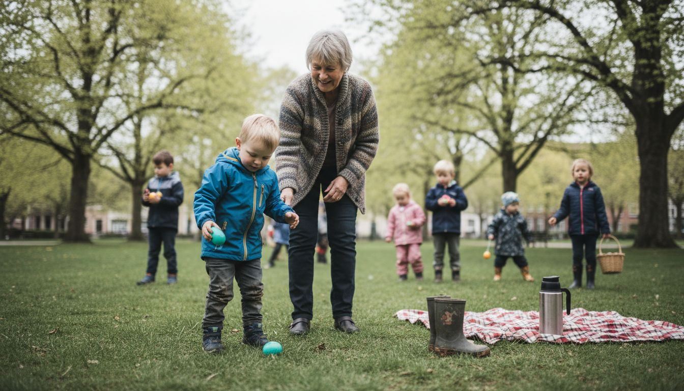 Tag hele familien med på æggejagt under åben himmel – en sjov aktivitet for både børn og voksne.