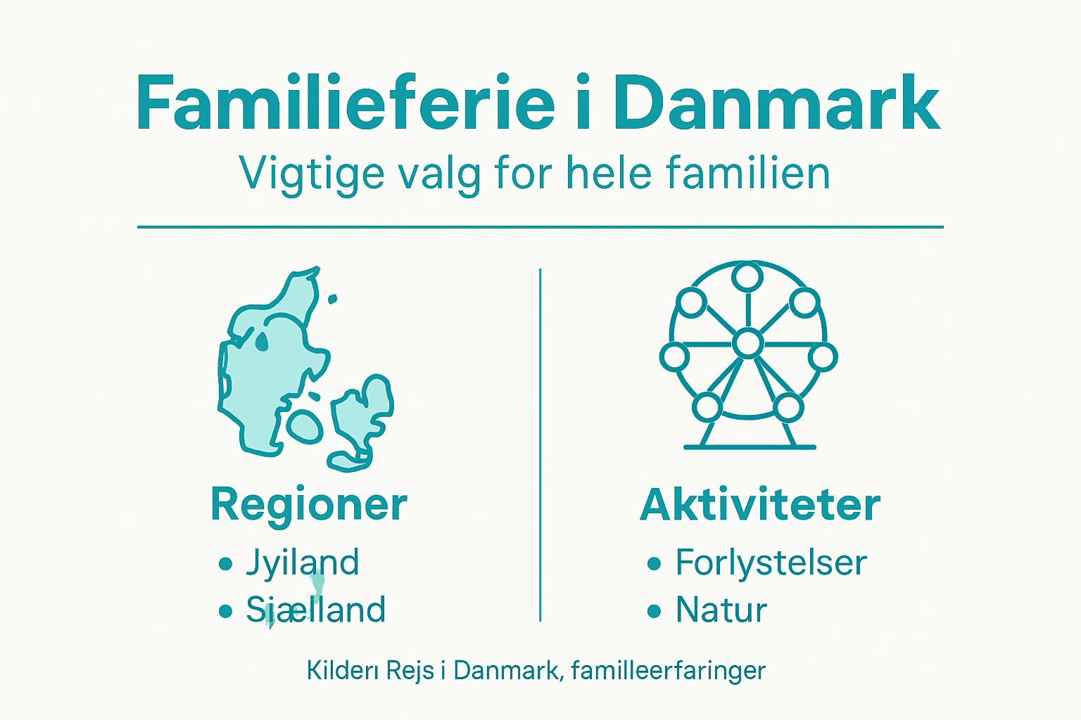 Grafisk oversigt over Danmarks regioner og deres aktiviteter