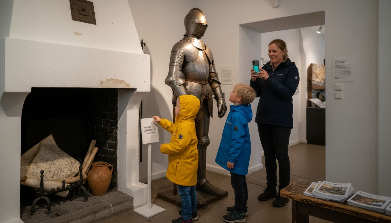 Nysgerrige børn går på opdagelse blandt museets spændende udstillinger.