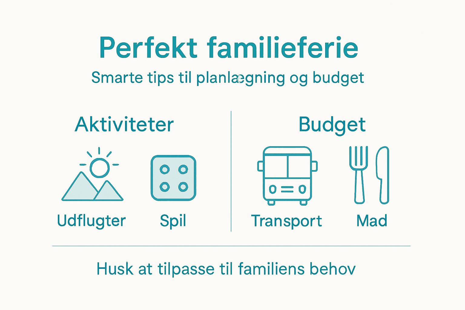 Grafisk overblik: Sådan planlægger du ferien og holder styr på budgettet