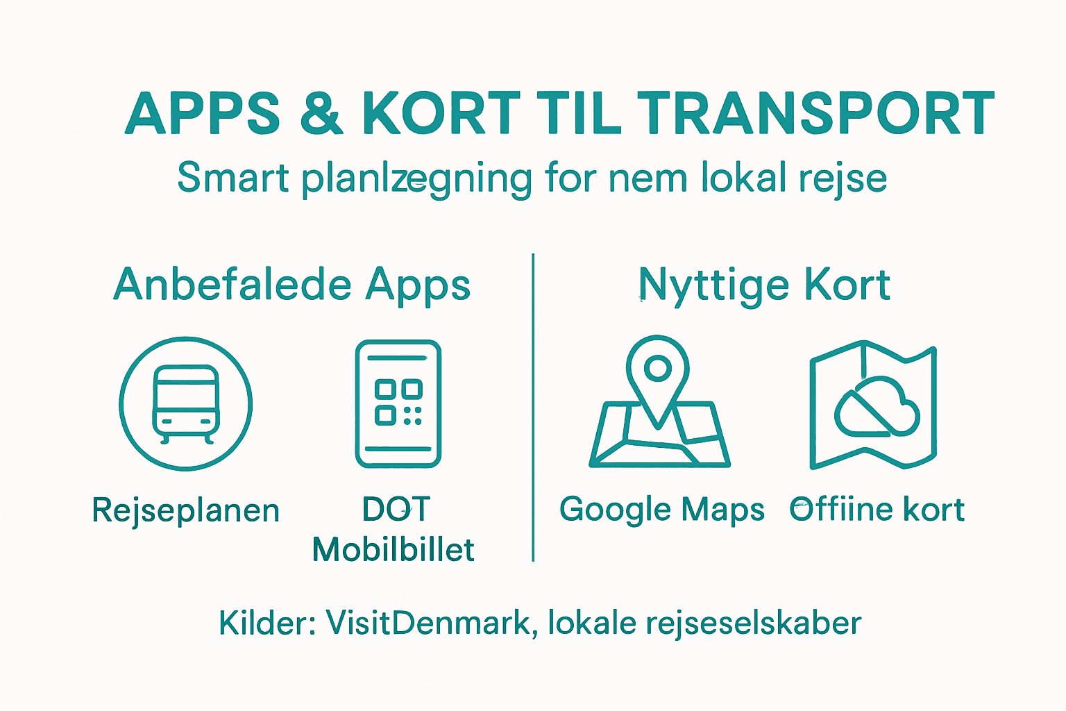 Infografik: De bedste danske apps og kort til transport