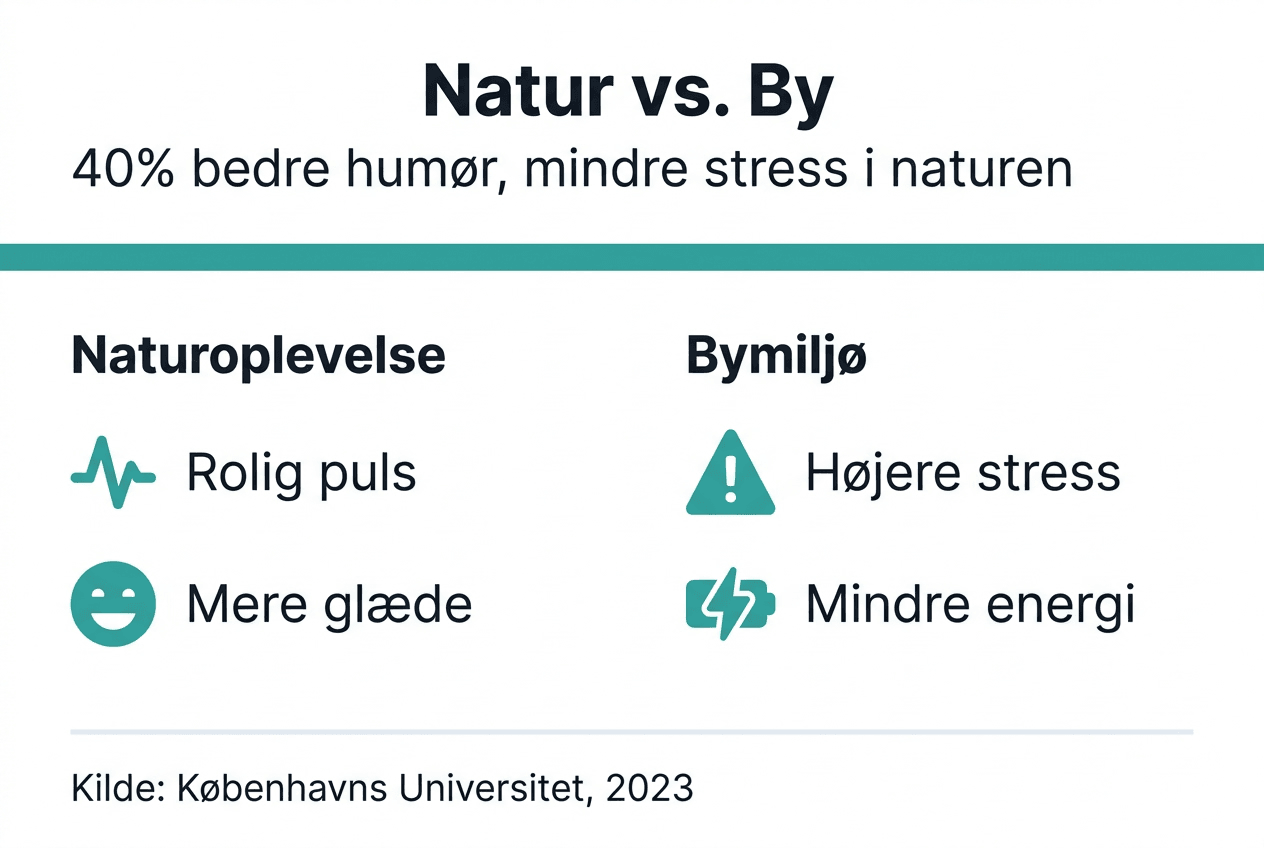 Infografik: Sådan påvirker naturen og byen vores trivsel