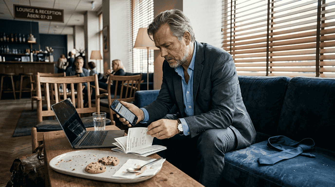 Forretningsfolk undersøger mulighederne for fleksible flybilletter