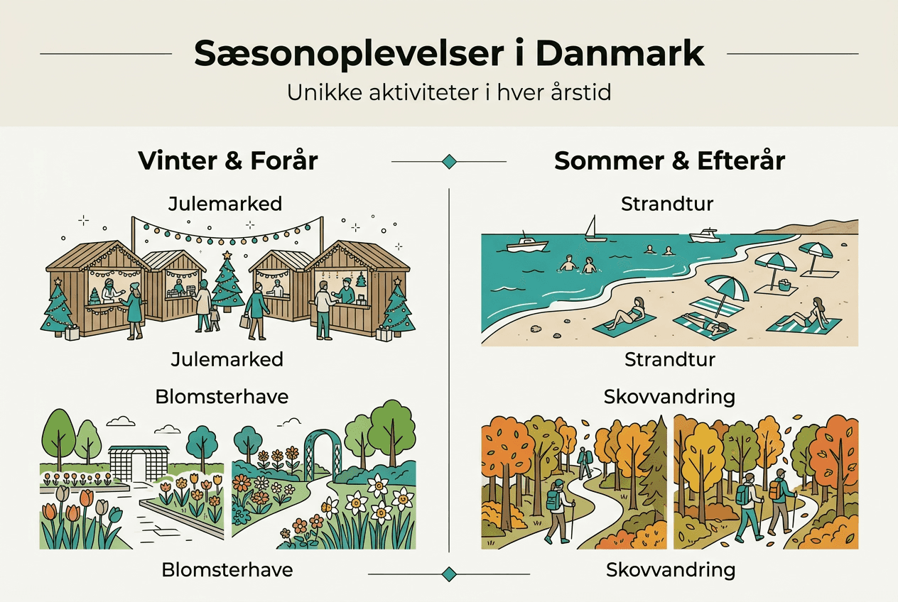 Grafisk overblik: Oplevelser i Danmark – sæson for sæson