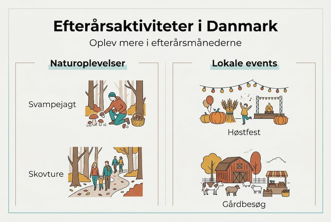Infografik: Efterårets mest populære aktiviteter i Danmark