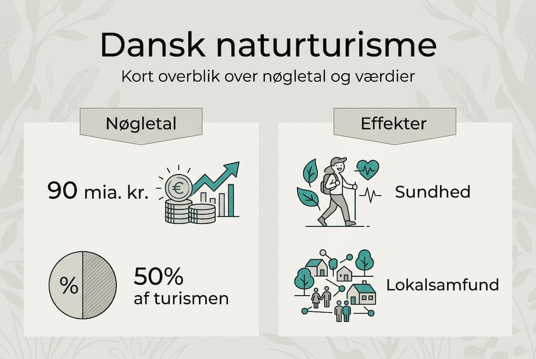 Grafisk overblik: Nøgletal og indflydelse fra dansk naturturisme
