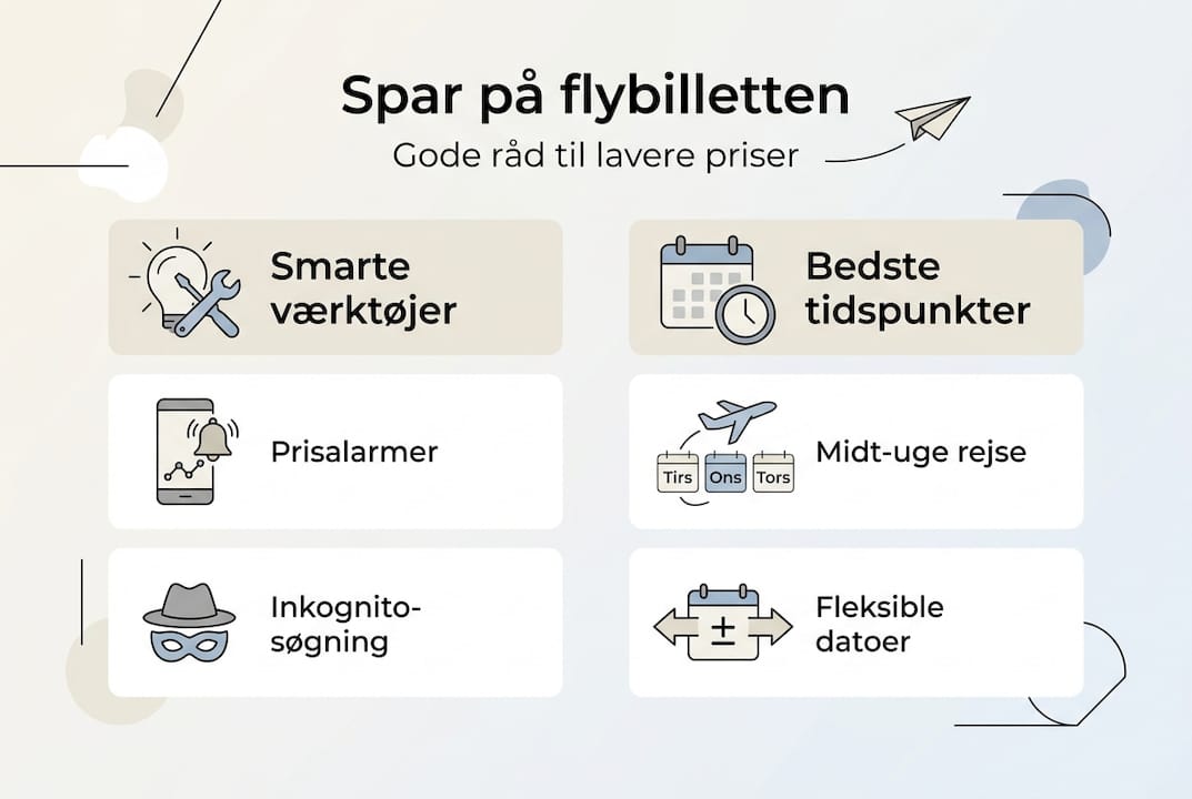 Infografik: Sådan finder du de billigste flybilletter