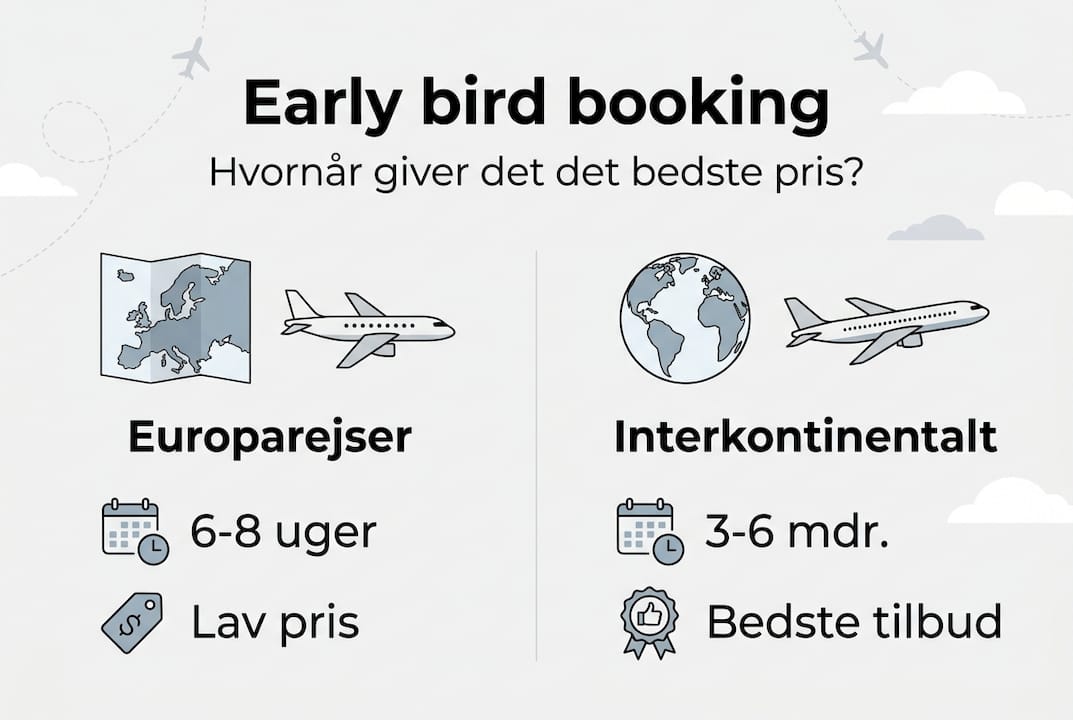 Grafisk guide: Hvornår er det smartest at booke flybilletter?